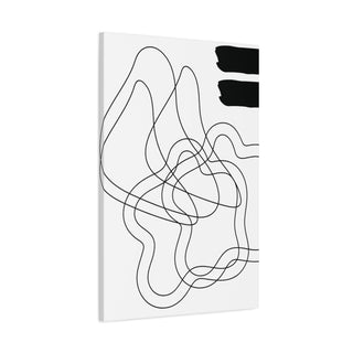 Black & White Shapes Wall Canvas Art