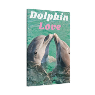 Two Kissing Dolphins Wall Art