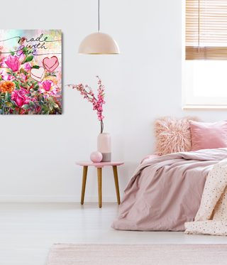 Made With Love Colorful Flowers Wall Art