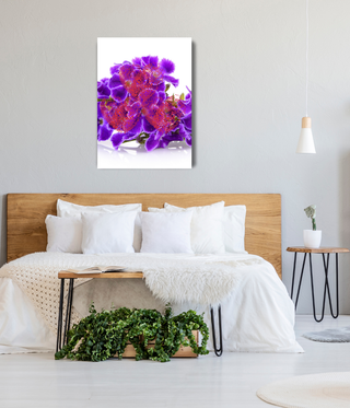 Purple Flower Three Heart Wall Art