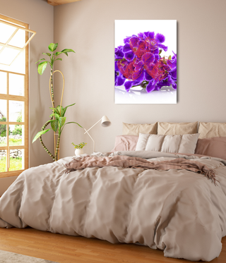 Purple Flower Three Heart Wall Art