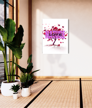 Nature Love Floating Hearts Tree Canvas