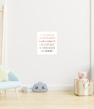 Affirmations Baby Nursery Poster Print