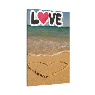 Heart Shape Beach Wall Art