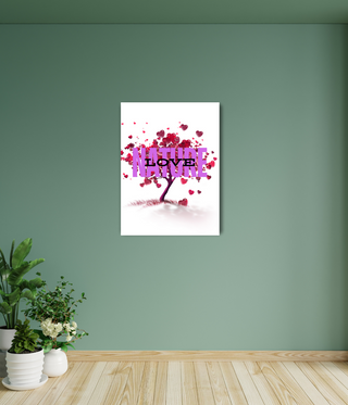 Nature Love Floating Hearts Tree Canvas