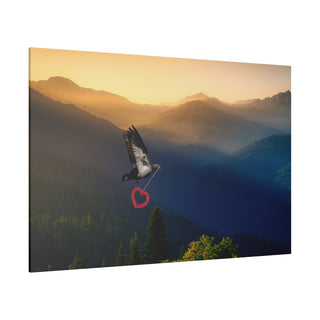 Bird Flying Over Mountain Wall Art