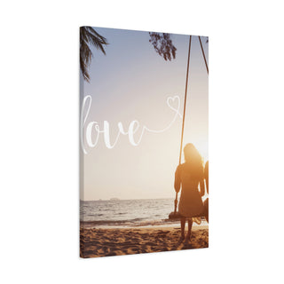 Love Wall Canvas At Beach