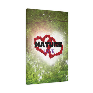 Two Combine Red Hearts Nature Tree Canvas