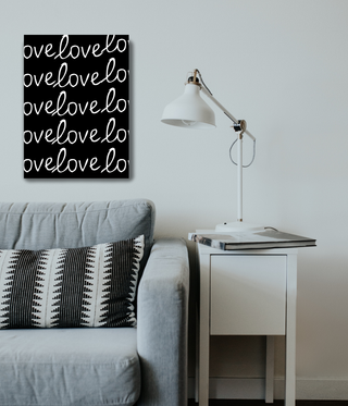 XOXO Black & White Wall Canvas