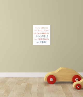 Affirmations Baby Nursery Poster Print