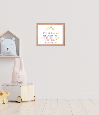 Motivational Uplifting Quotes for Your Little One's Room Frame Art