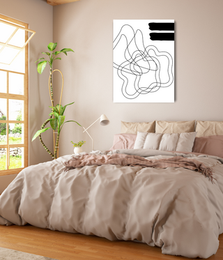 Black & White Shapes Wall Canvas Art