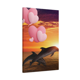 Two Beautiful Leaping Dolphins Wall Art