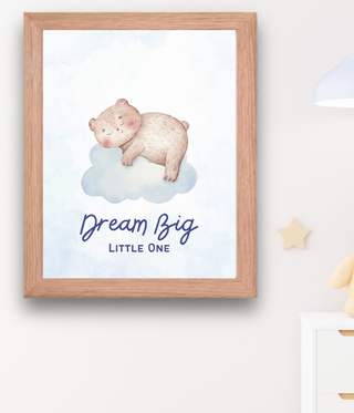 Dream Big Bear Nursery Wall Art