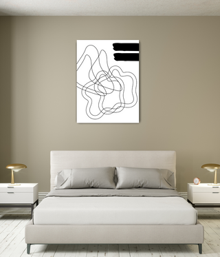 Black & White Shapes Wall Canvas Art