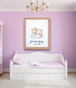 Dream Big Bear Nursery Wall Art