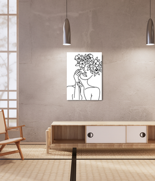 Beautiful Flower Lady Wall Art