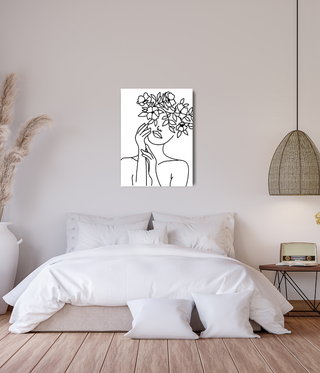 Beautiful Flower Lady Wall Art