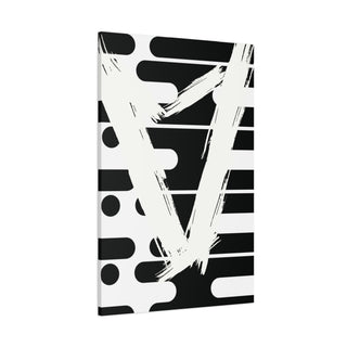 White Shaped V Heart Style Wall Canvas