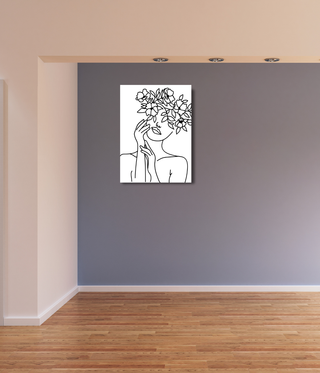 Beautiful Flower Lady Wall Art