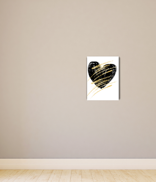 Black Heart Wall Canvas