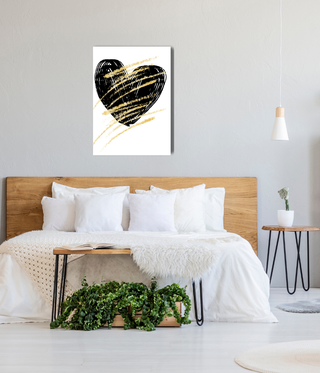 Black Heart Wall Canvas