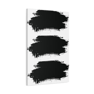 3 Thick Paint Splash Black White Wall Canvas