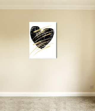 Black Heart Wall Canvas