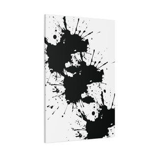 3 Paint Splash Black White Wall Art