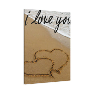 I love You Beach Canvas