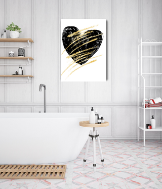 Black Heart Wall Canvas