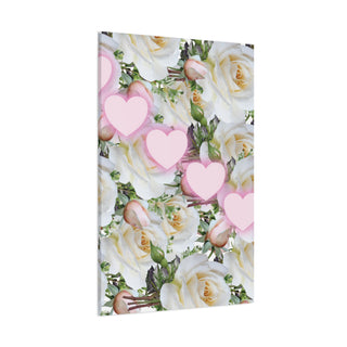 Five Pink Heart Wall Canvas