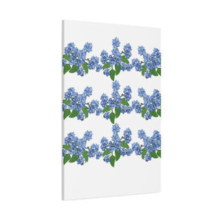 Blue Flowers Wall Canvas