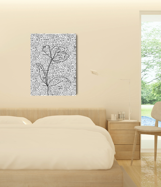 Be Mine Black & White Flower Canvas