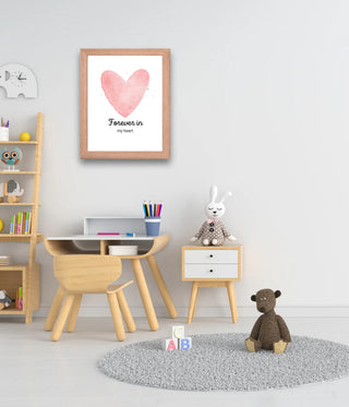 Pink Heart Nursery Framed Wall Art