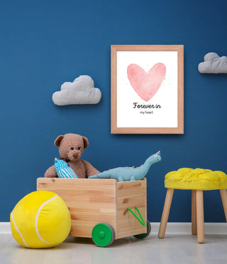 Pink Heart Nursery Framed Wall Art