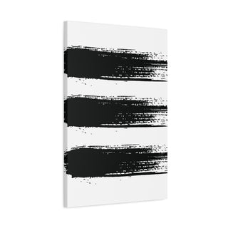 Three Paint Strokes Black & White Wall Art