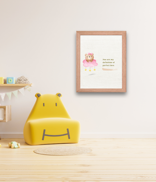 Adorable Bear Nursery Love Quote Frame Art