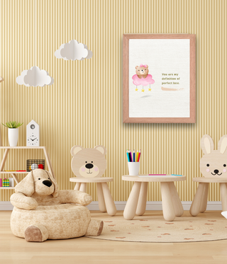 Adorable Bear Nursery Love Quote Frame Art