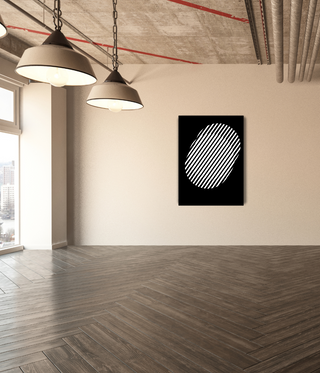 3D Black & White Collided Circles