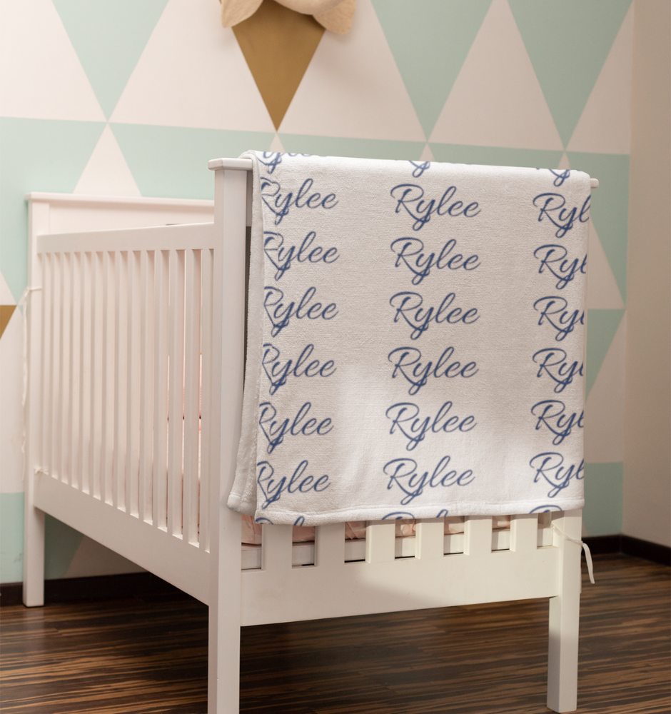 Custom Personalized Fleece Name Blanket for Boys