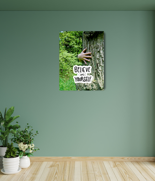 Believe In Yourself Hugging Tree Canvas