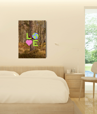 Love Nature World Heart Tree Wall Canvas