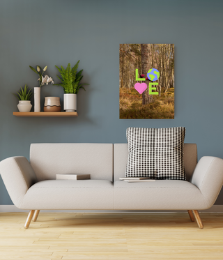 Love Nature World Heart Tree Wall Canvas