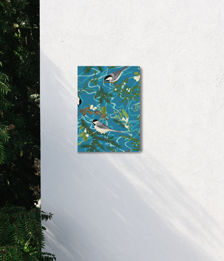 Birds On Tree Branch Wall Canvas