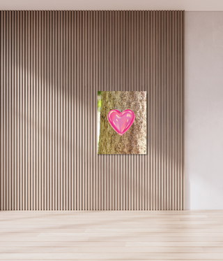 Pink Middle Tree Heart Canvas