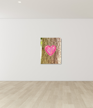 Pink Middle Tree Heart Canvas