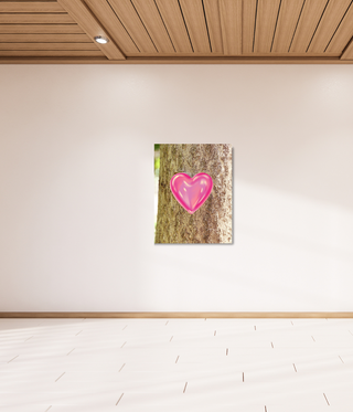 Pink Middle Tree Heart Canvas