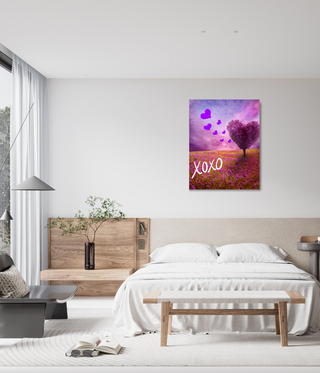 XOXO Purple Heart Tree Canvas