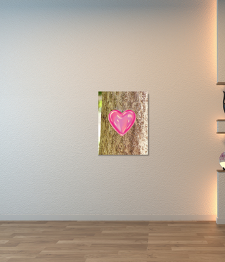 Pink Middle Tree Heart Canvas